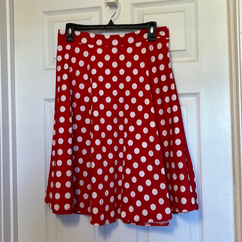 Red Polka Dot Swing Skirt